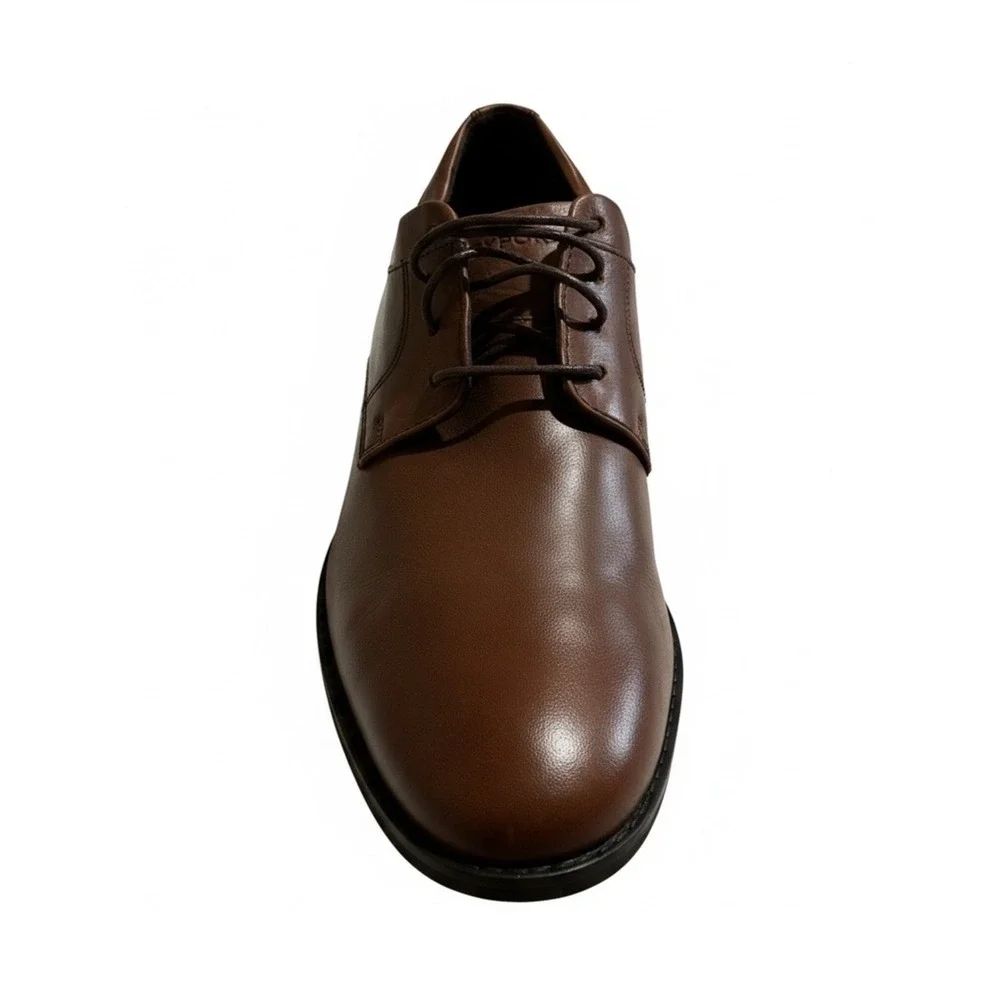 Rockport Derby Men 9 Brown New Waterproof Leather Plain Toe Shoes CI5263